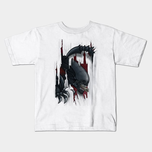 Heeere's Xeno! Kids T-Shirt by Kaleigh